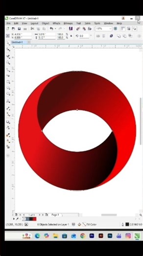 Coreldraw Tutorial | 3D Circle Design | #shorts #youtubeshorts #thissyoutgraphic #coreldraw #virel