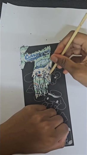 Scratch art paper craft #diy #shorts