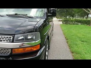 2015 Chevy Express Explorer Limited SE High Top Conversion Van 77K Black with Two Tone Leather Navi