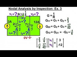 Electrical Engineering: Ch 3: Circuit Analysis (19 of 37) Nodal Analysis by Inspection: Ex. 3