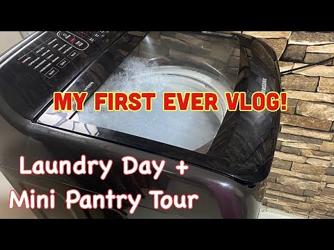Vlog#1 TARA MAGLABA + Pantry mini tour | Using Samsung Digital Inverter Washing Machine 10kg - Demo