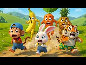 Monkey Funny | Kids Learn Teamwork with Farm Car Race | Monkey Cartoon