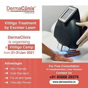 DermaClinix is organizing a camp for #vitiligo treatment. Call at 08588829376 for a FREE consultation and book your complimentary LASER session*. Vitiligo treatment by #Excimer #laser. > Skin-Friendly > Gold standard > For all skin types > Clinically proven visit: https://www.dermaclinix.in/vitiligo-treatment.html 📍 E-13, Defence Colony, Main Ring Road, New Delhi, 110024 . . #biggestaestheticcenter #aiimstrainedoctors #dermaclinix #dramrendrakumar #bestdermatologist #skinexperts #drkavishchouha