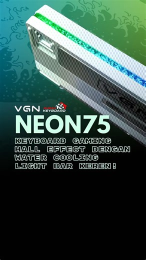 Rumah Keyboard on Instagram: "🔥 Mau keyboard Hall Effect yang kelap kelip kaya gini? Coba Neon75 — keyboard 75% dengan Hulk Switch! Actuation cuma 0,005 mm, polling rate 8K, scan rate 16K Full Key Scan, dan 128K Channel scan rate, latency 0,1ms — responsif bak kilat! ⚡️ Koneksi wired Type-C high-speed, plate aluminum kokoh, plus 5 layer dampener (termasuk silicone) buat suara & getaran tetap minimal. Atur semua lewat V-Hub Driver — lighting, macro, key mapping, profil mode, semua real-time! Dap