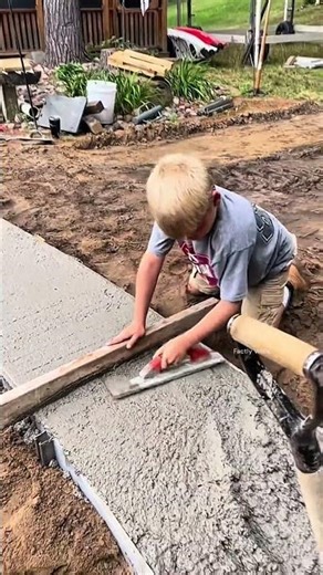 The child created a kingdom in front of the house. #shortsvideo