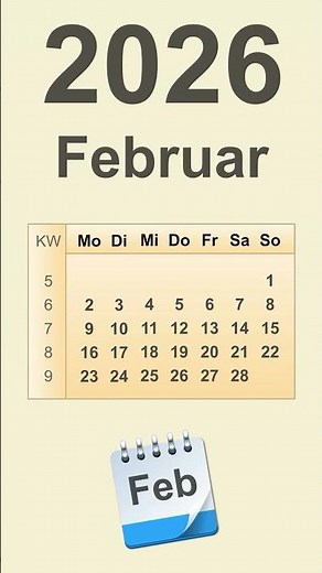 Kalender Februar 2026