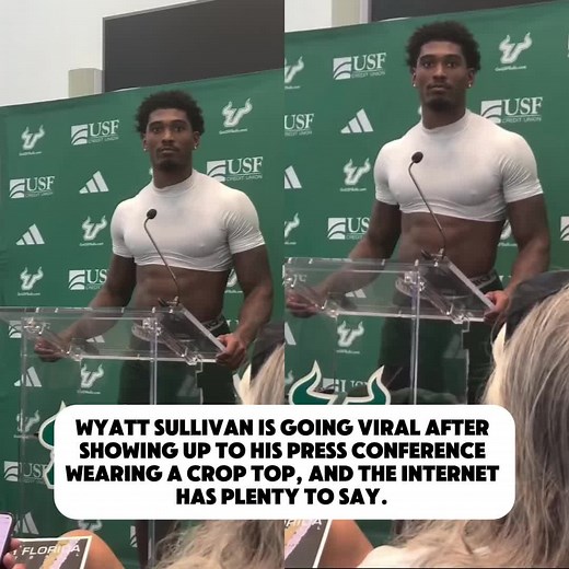 Wyatt Sullivan Stuns in Bold Outfit at Press Conference