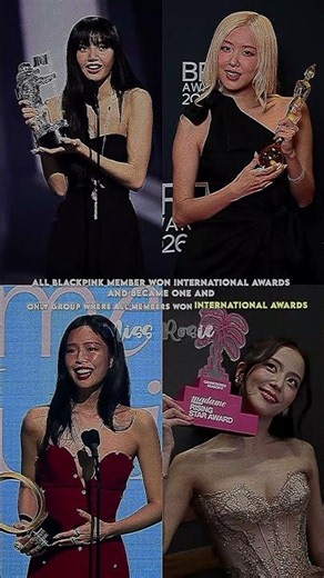 ALL BLACKPINK MEMBERS WON INTERNATIONAL AWARDS BLACKPINK SOLO QUEENS👑#BLACKPINK#BLINK#KPOP