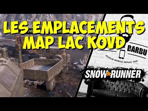 TOUT les emplacements de véhicules et d'améliorations cachés! map lac kovd - Snowrunner
