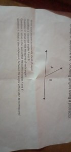 Measure the following angles using a protractor.Given: A diag... | Filo
