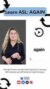 1.8K views · 78 reactions | 蘭 Learn how to sign AGAIN in American Sign Language (ASL)! Access the Sign Tribe Academy ASL Video Vault: www.sign-tribe.com | Sign Tribe | Facebook