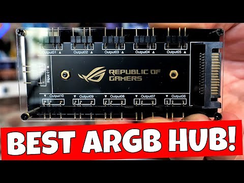 BEST Cheap SATA Powered 10 Port ARGB Hub ROG Branded MultiBao