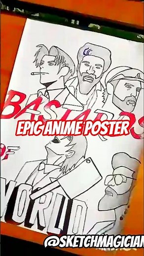 How to Make an Anime Poster ✍️ | Cool Drawing Ideas for Beginners#anime #drawing #poster #art