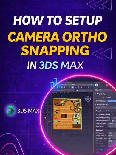 Fix Camera Alignment with Ortho Snapping in 3ds Max; Setting up a perfectly aligned camera in 3ds Max can be tricky, especially for top views and architectural layouts. In this video, I show how to set up Camera Ortho Snapping in 3ds Max to achieve accurate camera alignment and clean orthographic views. This workflow is ideal for top views, floor plans, archviz scenes, and precise camera placement. 🔧 What you’ll learn: What Camera Ortho Snapping does in 3ds Max How to align cameras accurately u