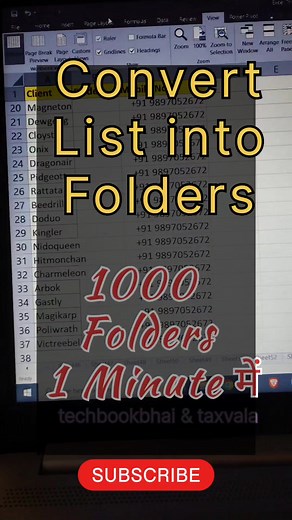 Convert List into Folders Follow Satish Gupta Taxvala #excehttpsltricks #fbreels #reelsindia #reelsvideo #excelreels #googlesheetstutorials #reelsfb #reelsviral #reelsinstagram #googlesheettricks | Excel Satish