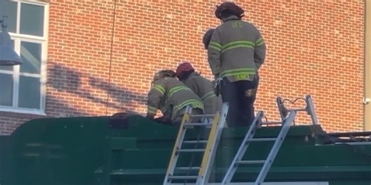 Man rescued after becoming trapped inside garbage truck