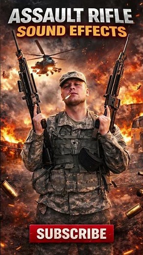 4 Different Assault Rifle Sound Effects | Realistic Automatic Gunfire SFX