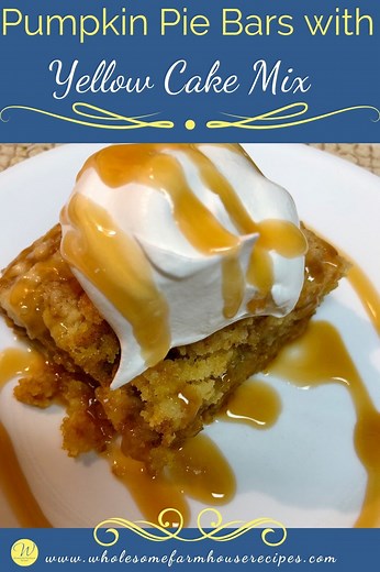 Pumpkin Pie Bars with Yellow Cake Mix Easy Recipe