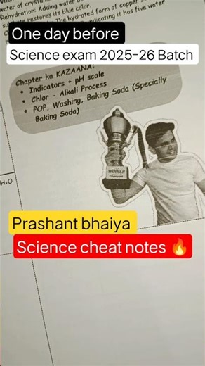 Class 10 Science Cheat Notes | One Day Before Exam Full Revision 🔥