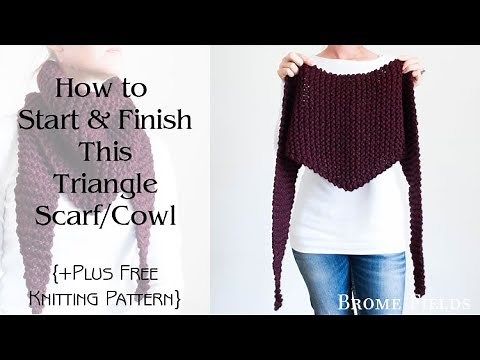 How to Knit a Triangle Scarf + Free Knitting Pattern