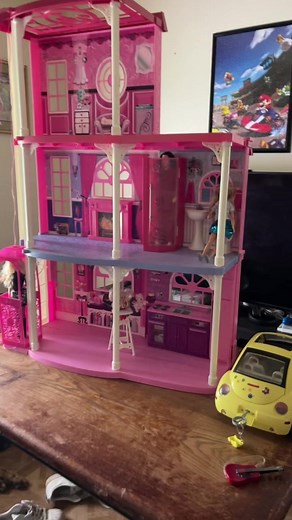 Barbie Dream House with Elevator - Vintage Wooden Dollhouse
