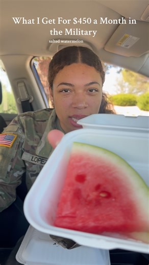 147K views · 1.6K reactions | Part 76 | What I Get for $450 a month in the Military✨ . . . #dfac #lunchbreak #food #watermelon #mashedpotatoes #chicken #whatieatinaday #tuesday | Antonia Lopez | Facebook