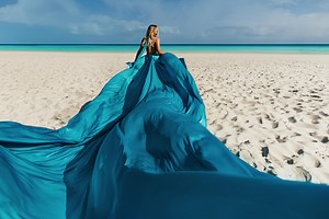 Turquoise Silky Satin Flying Dress for Photoshoot: Convertible Infinity Gown, Plus Size - Etsy