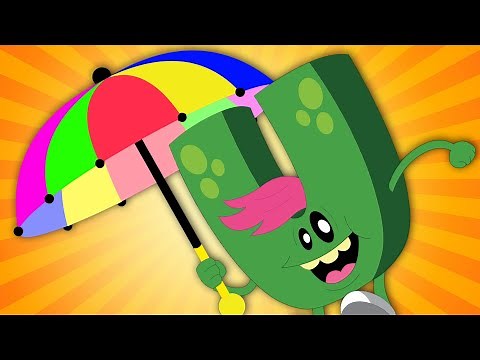 U for UMBRELLA | Alphabet Adventure with cute little ABC Monsters | FUN CARTOONS For Kids