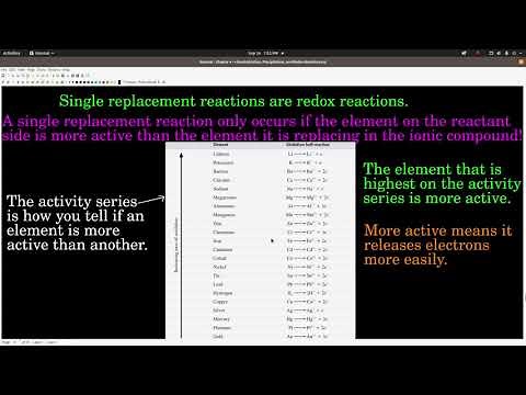 Chem 101 Chapter 4 Neutralization, Precipitation, and Redox Reactions