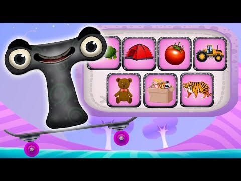 Letter T | Monster Alphabet Skateboard for Kids | Phonics | Educational Videos for Kids | Fun Video