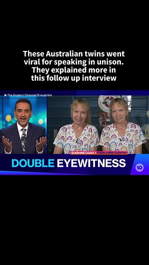 Australian identical twin sisters Bridgette and Paula Powers have captured the internet’s attention after their eyewitness interview on 7News Queensland went viral. The pair shared more about why they speak in unison during a follow up interview with The Project on Channel 10. Link in bio for more details. 📹: 7News Queensland, The Project/Channel 10 Australia