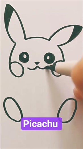 #picachu #cartoon #learnkids #drawing