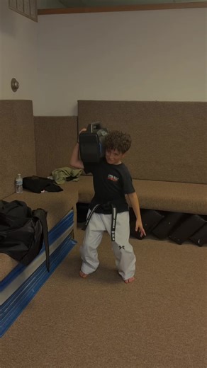 Gio is getting PUMPED for our Cardio Combat class starting this March! #risingstar #cardiocombat #kickboxing #martialarts #highland