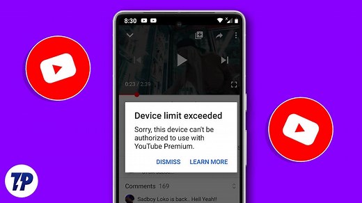 How to Fix “Device Limit Exceeded” Error on YouTube Premium - TechPP