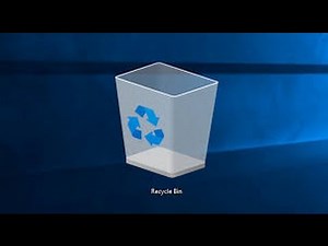 Windows 10 - How to show recycle bin icon on desktop