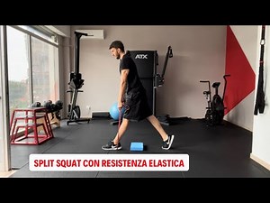 Split squat con resistenza elastica (banded split squat)