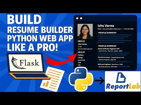 🔥 How to Build a Resume Builder Python Web App [ 2025 Update ] Python + Flask + ReportLab | Web App