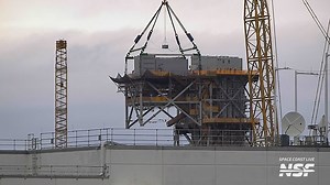 8.6K views · 169 reactions | NASA - National Aeronautics and Space Administration 's SLS Mobile Launcher 2 tower has gotten a little taller, as teams stacked another module as they continue to prepare it to support future Artemis flights once the SLS block 1B enters service. | NASASpaceflight.com | Facebook