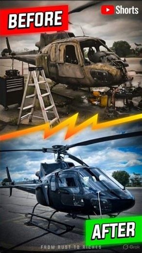 Destroyed Helicopter Rebuilt from Scratch | Timelapse 🚁 #helicopter #timelapse