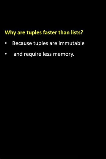 Why are Tuples Faster than Lists in Python? 🐍 #pythonanddjangofullstackwebdeveloper