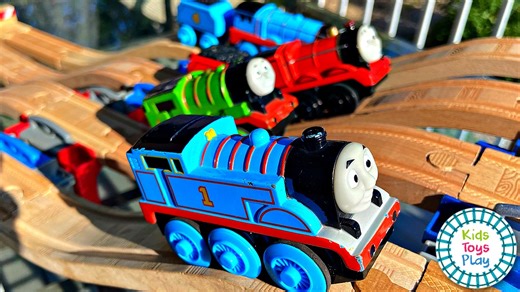 6.8K views · 48 reactions | Join Thomas and his friends in exciting motorized wooden railway races! Watch as they speed around the tracks, overcome obstacles, and compete to see who will come out on top. Don't miss out on the fun and thrill of these epic train races! #thomasandfriends #thomas #thomastrain #thomastrains #thomasthetank | Kids Toys Play | Facebook