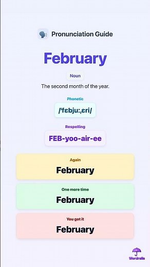 How to pronounce FEBRUARY correctly in 10 seconds 🗣️