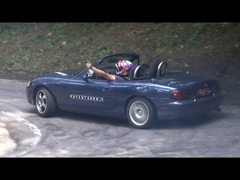 2x CRAZY Mazda MX-5 Miata NB Hillclimb Mountain Touge Drift! ドリフト 峠