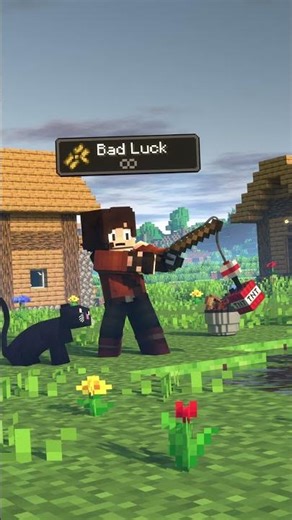 Black Cat means Bad Luck! #minecraft #minecraftanimation #squaredmedia