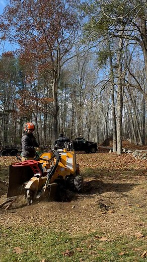Bit more rocky than I was hoping on these three pines! Grubbed as many out as I could with the tractor as I went. Randall Stump Grinding | Derek Randall