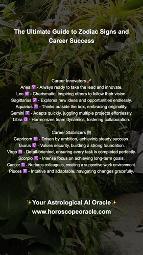 The Ultimate Guide to Zodiac Signs and Career Success