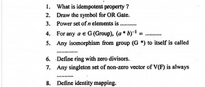 What is idempotent property?Draw the symbol for OR Gate.Power... | Filo