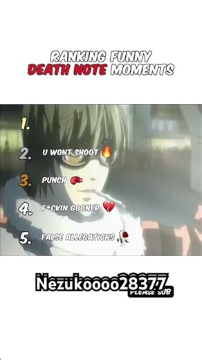 Funny moments on death note 😂😆🤣