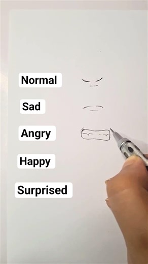 how to draw mouth & expressions on oc drawing character #drawing #tuitorial #challenge #artshorts