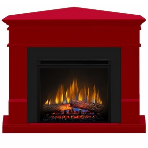 Semineu electric Lisabona Drept/Colt Rosu cu focar electric 3D Dimplex Optiflame XHD23 si sunet - eMAG.ro